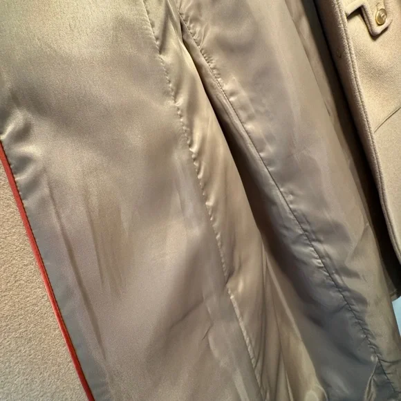 Andrew Marc Tan Trench Coat with Button Details - Picture 6 of 10